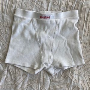 Princess Polly Highrack Sublime Biker Shorts in White